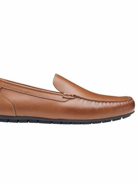 Johnston and Murphy Men's Tan Venetian Leather 8.5 Slip-On Driving Loafers
